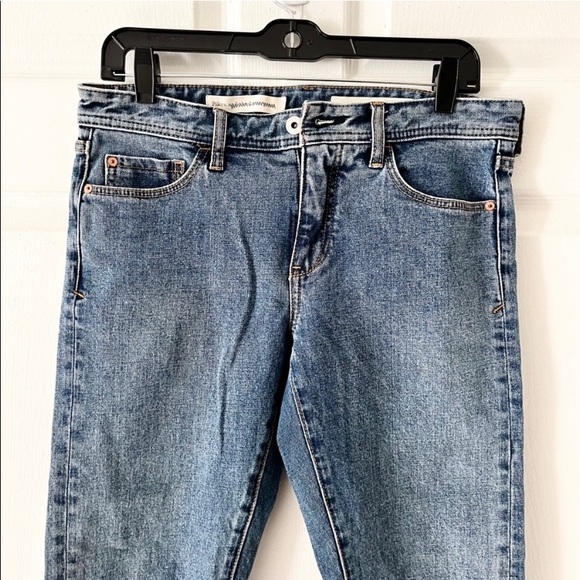 Anthropologie Pilcro Medium Blue Wash Slim Boyfriend Patchwork Jeans Size 27 - Picture 7 of 12